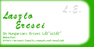 laszlo ercsei business card